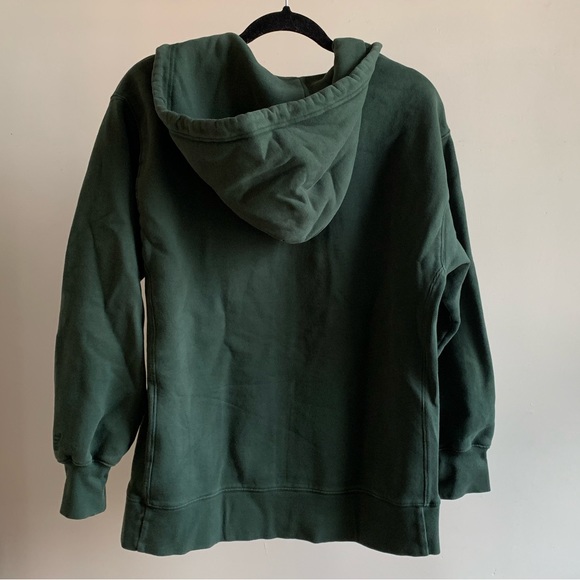 Aritzia TNA forest green boyfriend zip up hoodie - Picture 2 of 4